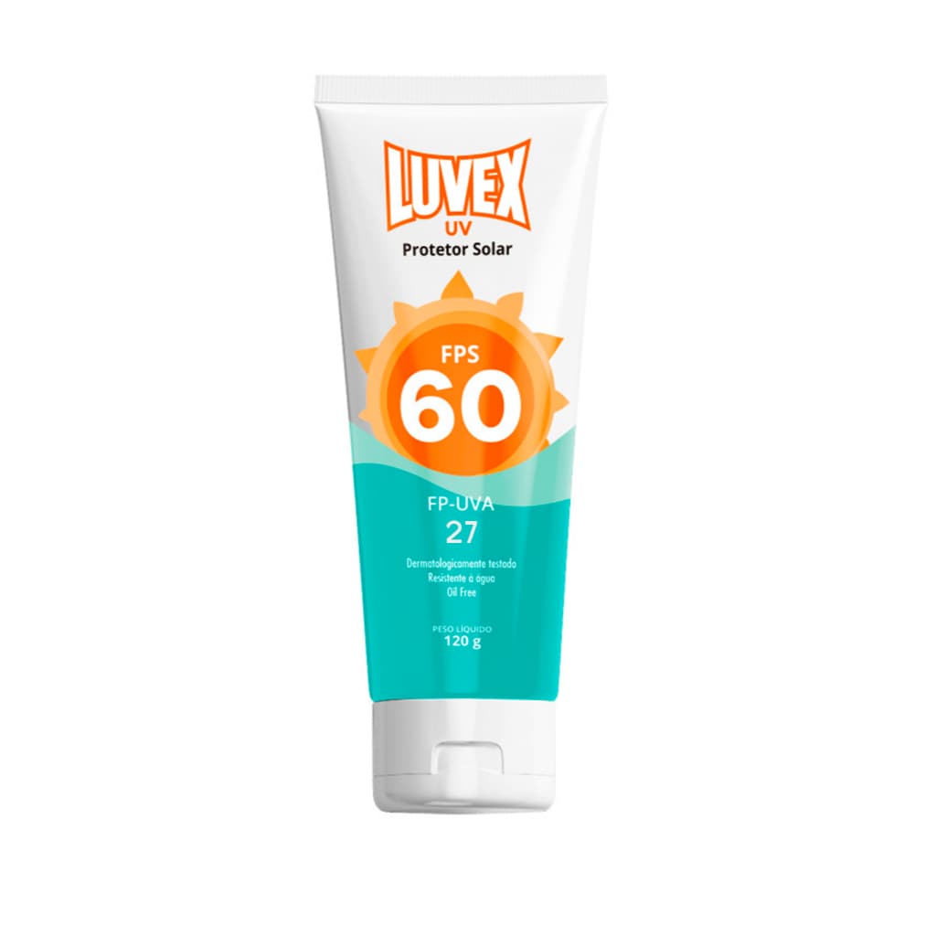 Protetor Solar Luvex FPS 60 UVA UVB 120g Alta Proteção Resistente Água Sol EPI Profissional