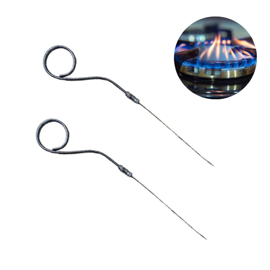 Kit 2 Agulhas para Desentupir Boca de Fogão Inoxidáveis e Resistentes