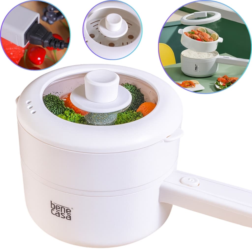 Panela Elétrica Multifuncional Antiaderente 2L Cozimento a Vapor 220V ou 127V