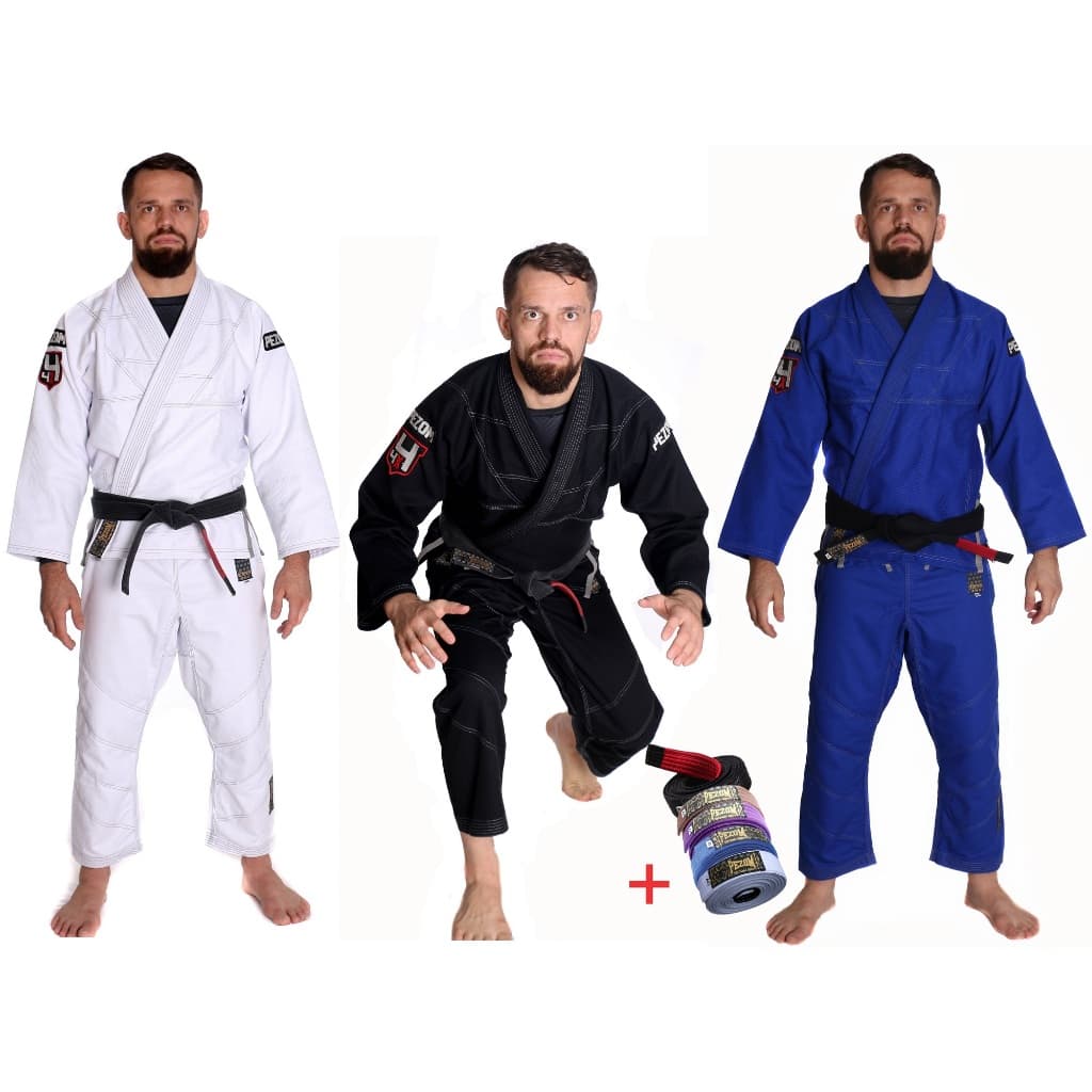 Kimono Jiu Jitsu Trançado Adulto 4X4 Pezom e Faixa