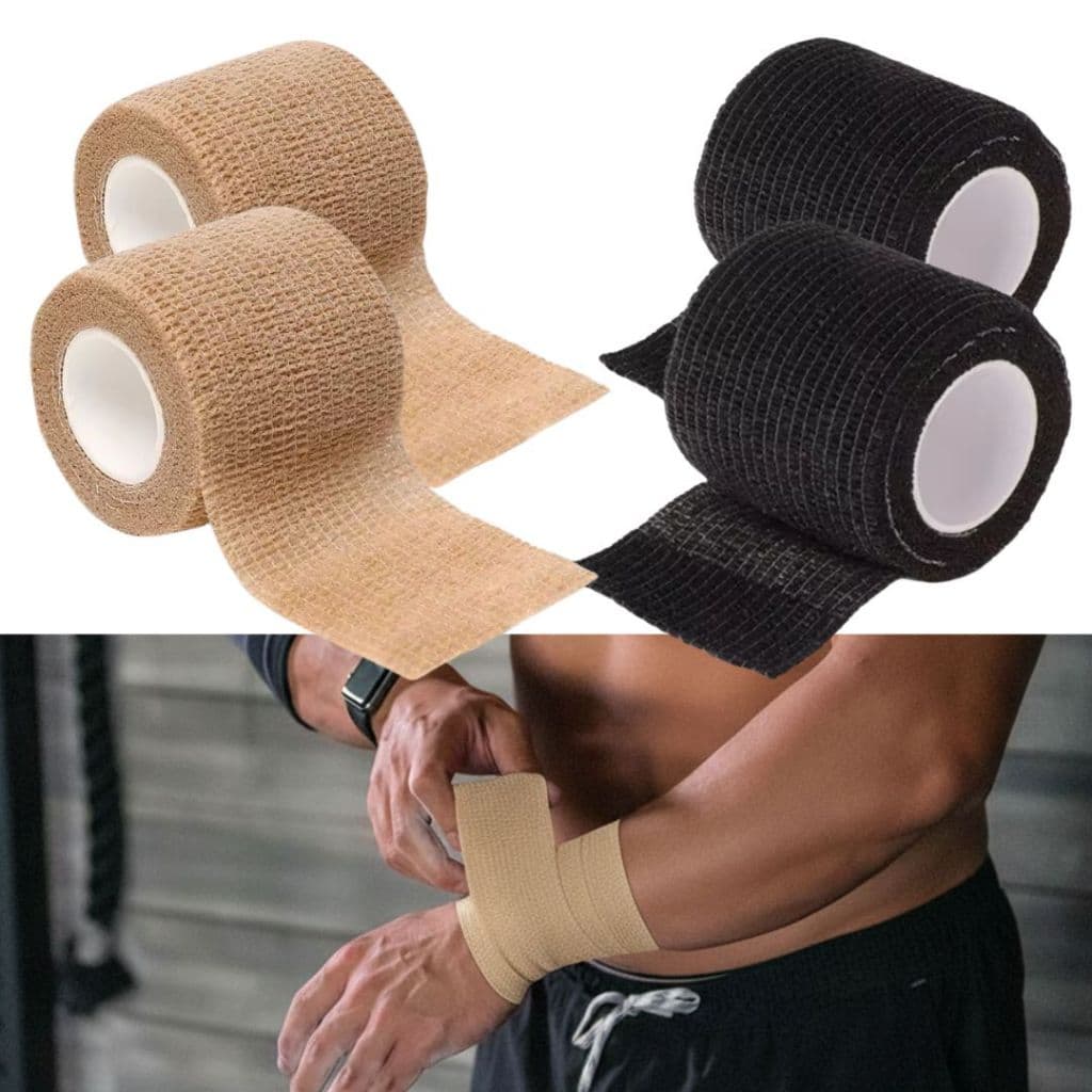 Kit 2 Bandagem Elástica Auto Adesiva para Academia Treino Crossfit atlética 5cm x 5m