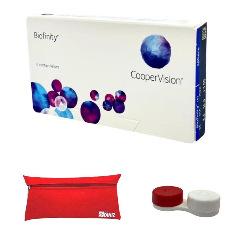 Lente de Contato Biofinity Coopervision Mensal 06 unidades +Estojo
