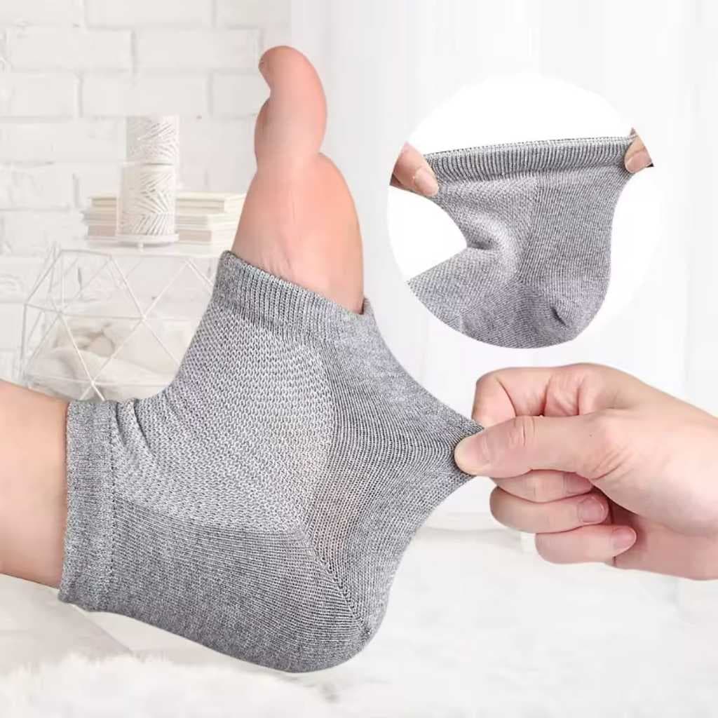 Par de Meias de Silicone Gel, Hidratante para Calcanhar, Pele Rachado, Seco 8471