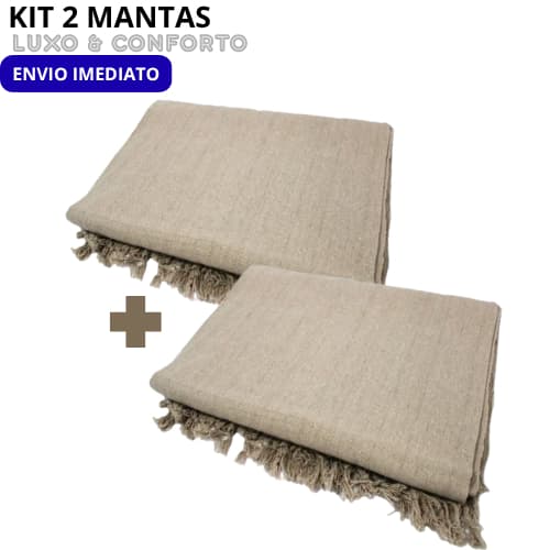 Kit 2 Manta Para Sofá/Cama Gigante Grande Decorativa Protetora 2.10x1.20 Luxo