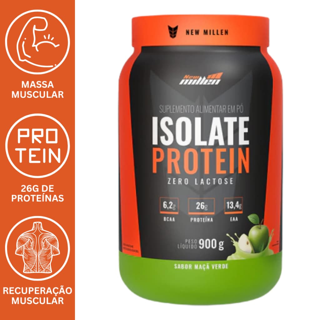 ISOLATE PROTEIN ZERO LACTOSE PROTEINA DA CARNE POTE 900G - NEW MILLEN