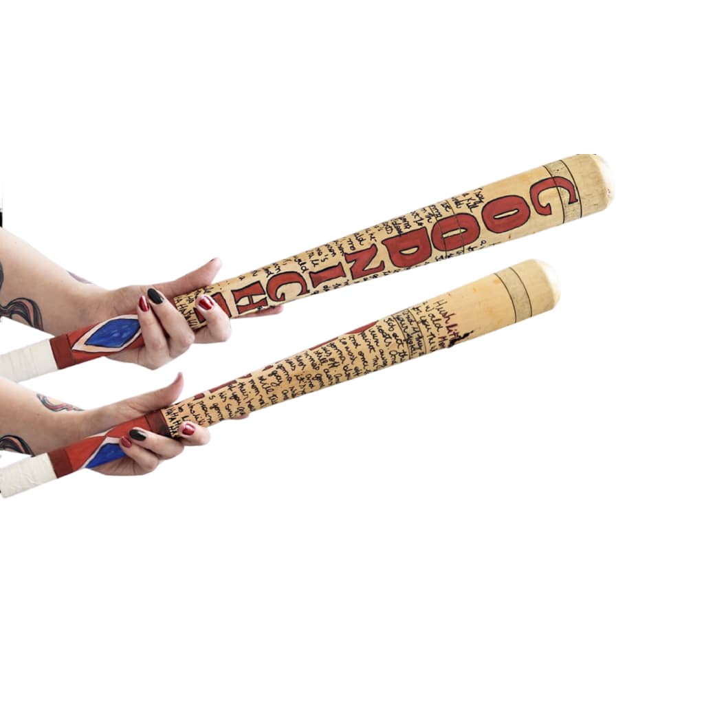 Bastão Taco Arlequina Esquadrão Harley Quinn Bastão Good Nigth 62cm