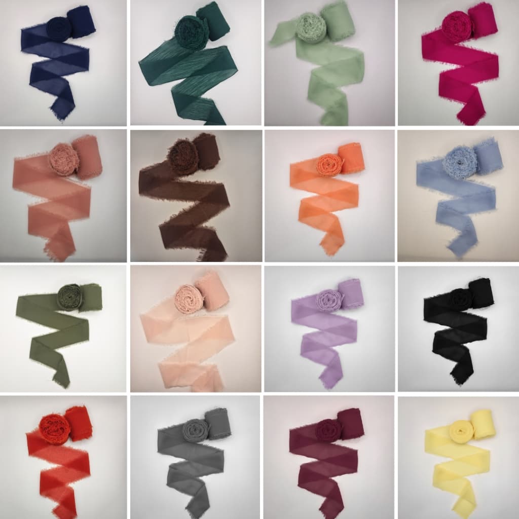 Fita Chiffon Rústica Desfiada para Laço e Convites | Fita Artesanal 5 Metros