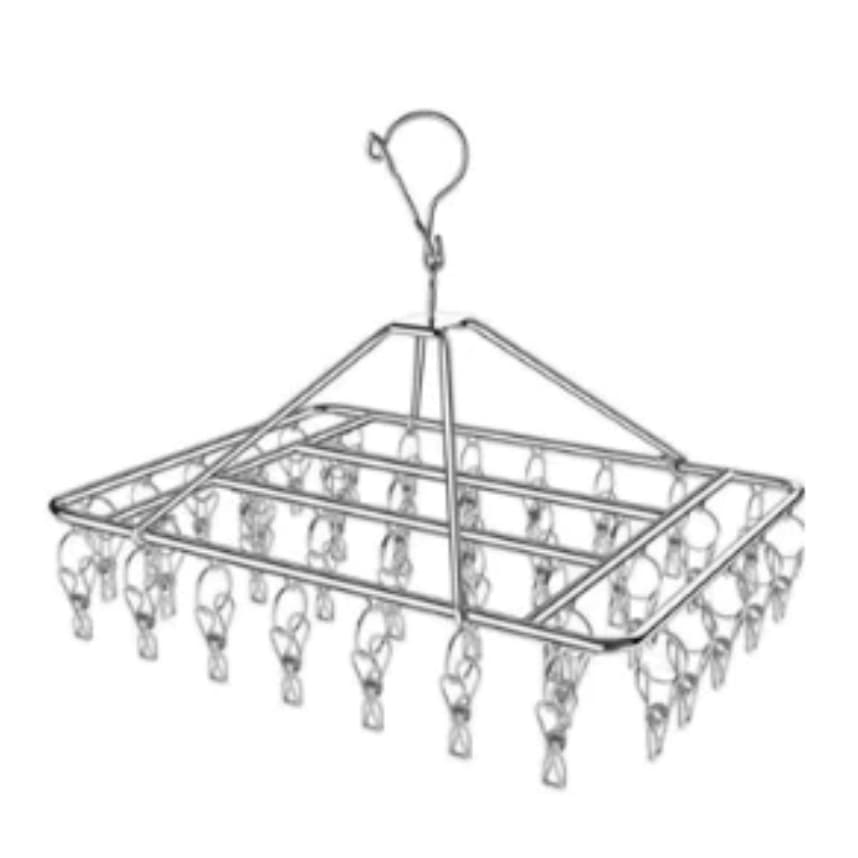 Varal 8/26/40 Clips com branco Prendedores Apartamento Roupa Retângulo Inox