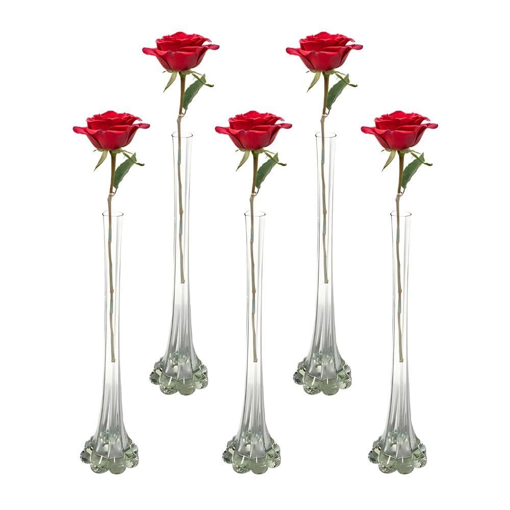 10 Vaso Solitário de Vidro Para Flor e Decoração de Casa e Festa 20cm