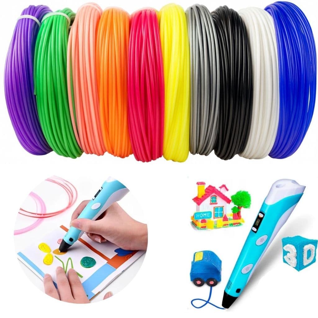 Kit Refil De Filamento PLA Para Caneta Impressora 3D Com 10 Bobinas 100m ENVIO IMEDIATO