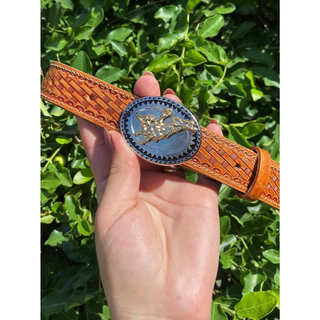 Cinto Fivela Country Touro Infantil Rodeio Vaquejada Festa Junina 100% COURO BOVINO !!!