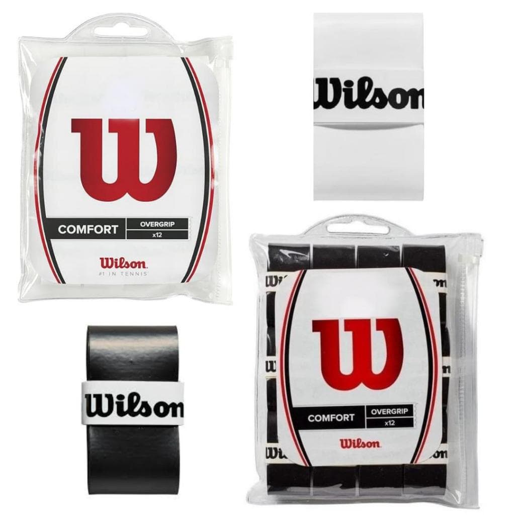 Overgrip Wilson Branco ou Preto Pegajoso Liso 2/3/5/10 Unidades Grip, Tennis, Beach Tennis