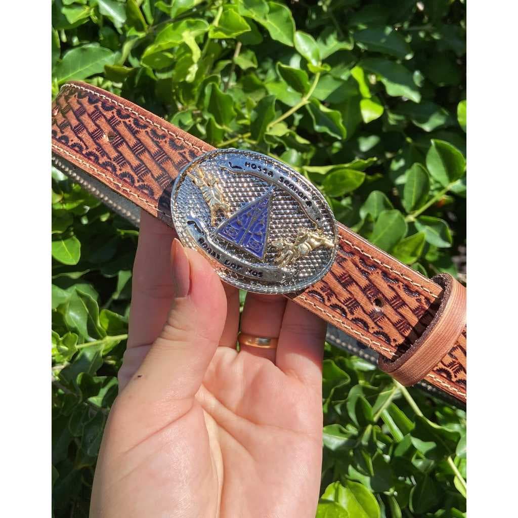 Cinto Fivela Country Nossa Senhora 03 Infantil Rodeio Vaquejada Festa Junina 100% COURO BOVINO !!!