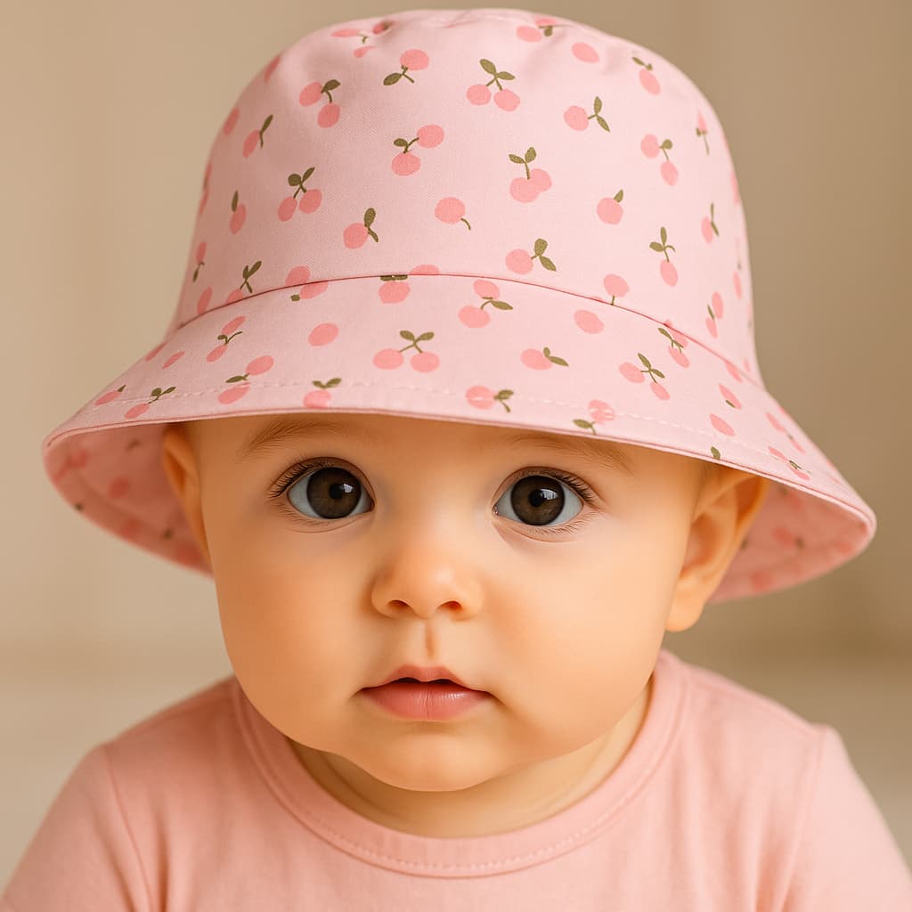 Chapéu Infantil Bucket Floral com Proteção Solar - Várias Cores | Boné Bebê Menina e Menino