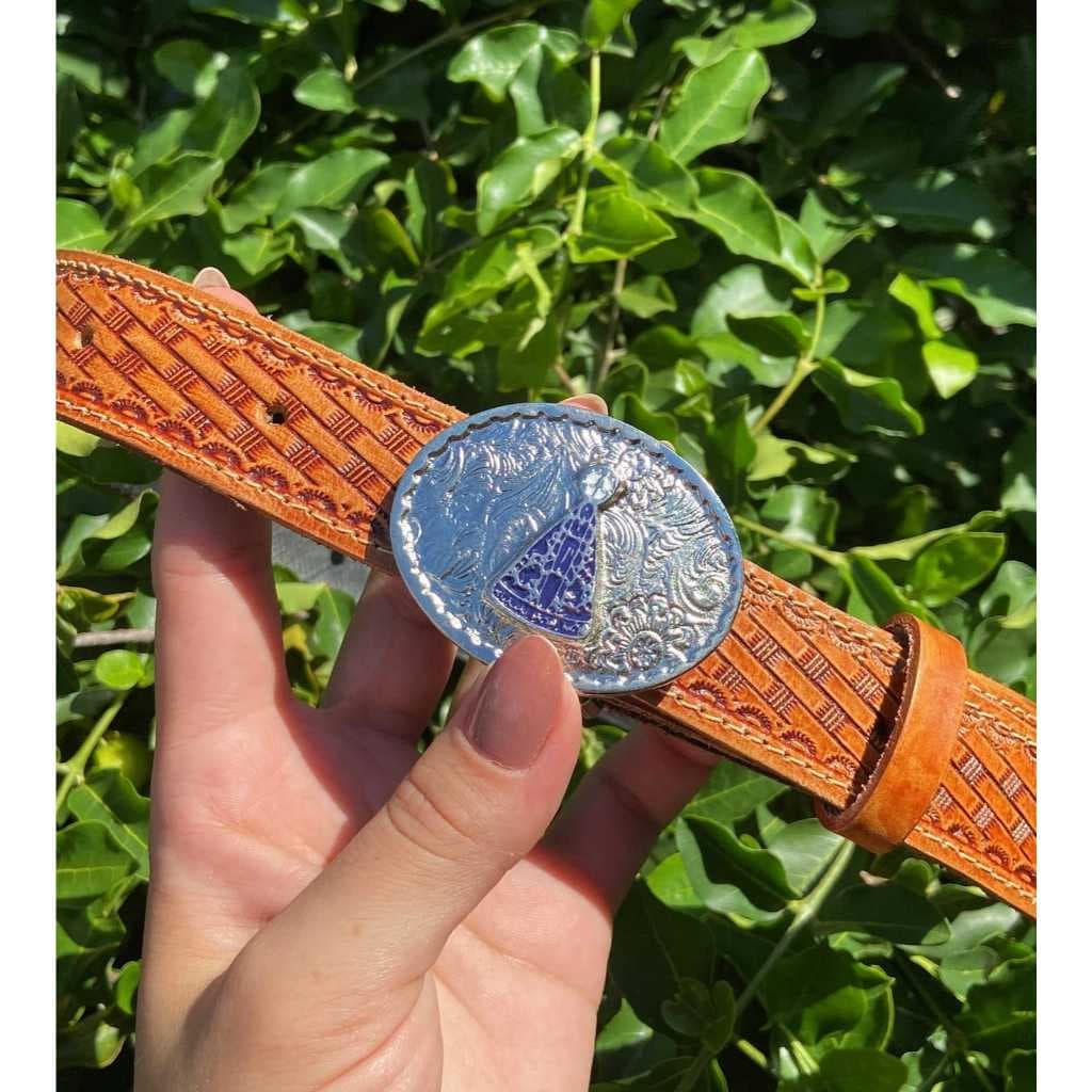 Cinto Fivela Country Nossa Senhora 02 Infantil Rodeio Vaquejada Festa Junina 100% COURO BOVINO !!