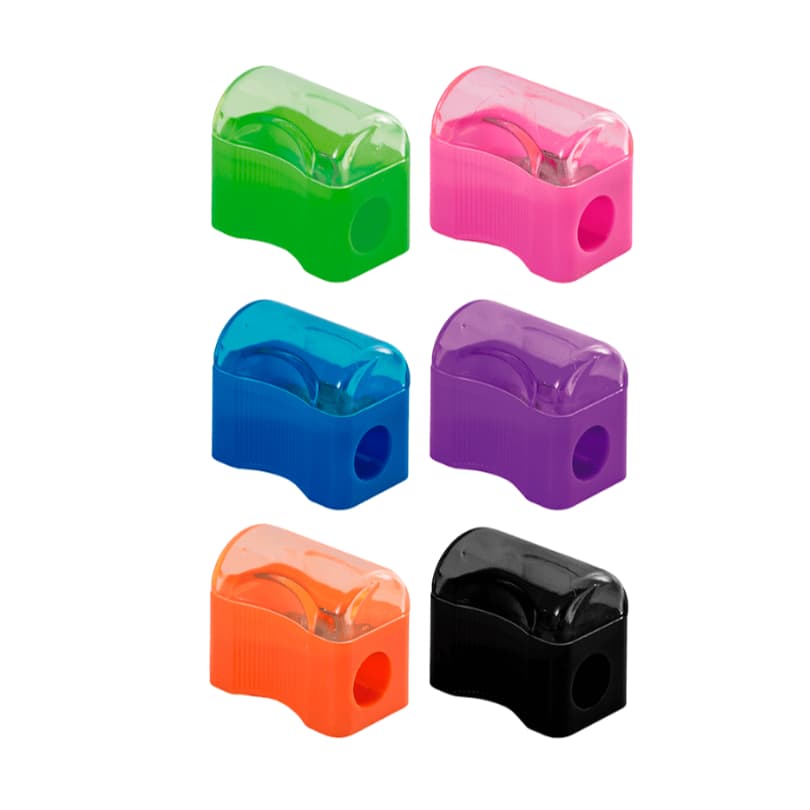 Kit Apontador Mini Com deposito Colorido leoleo