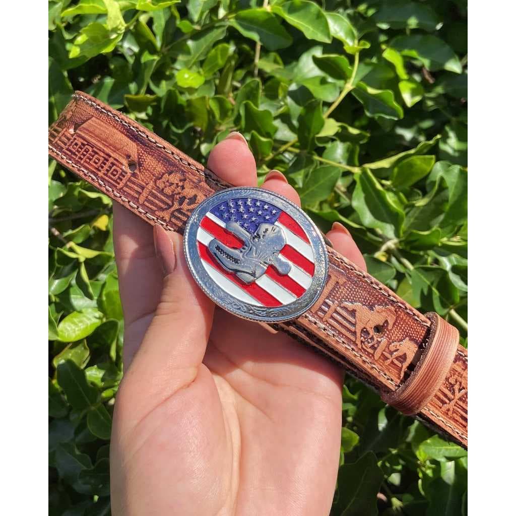 Cinto Fivela Country Texas Infantil Rodeio Vaquejada Festa Junina 100% COURO BOVINO !!!