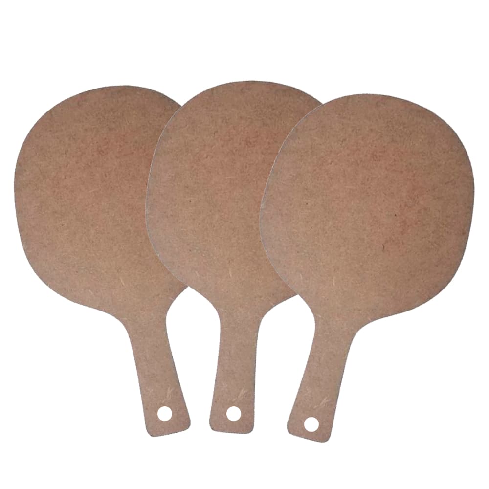 Kit 10 Raquetes Ping Pong Mdf Cru Lembrancinha Multi Uso Aniversário infantil Para Personalizar