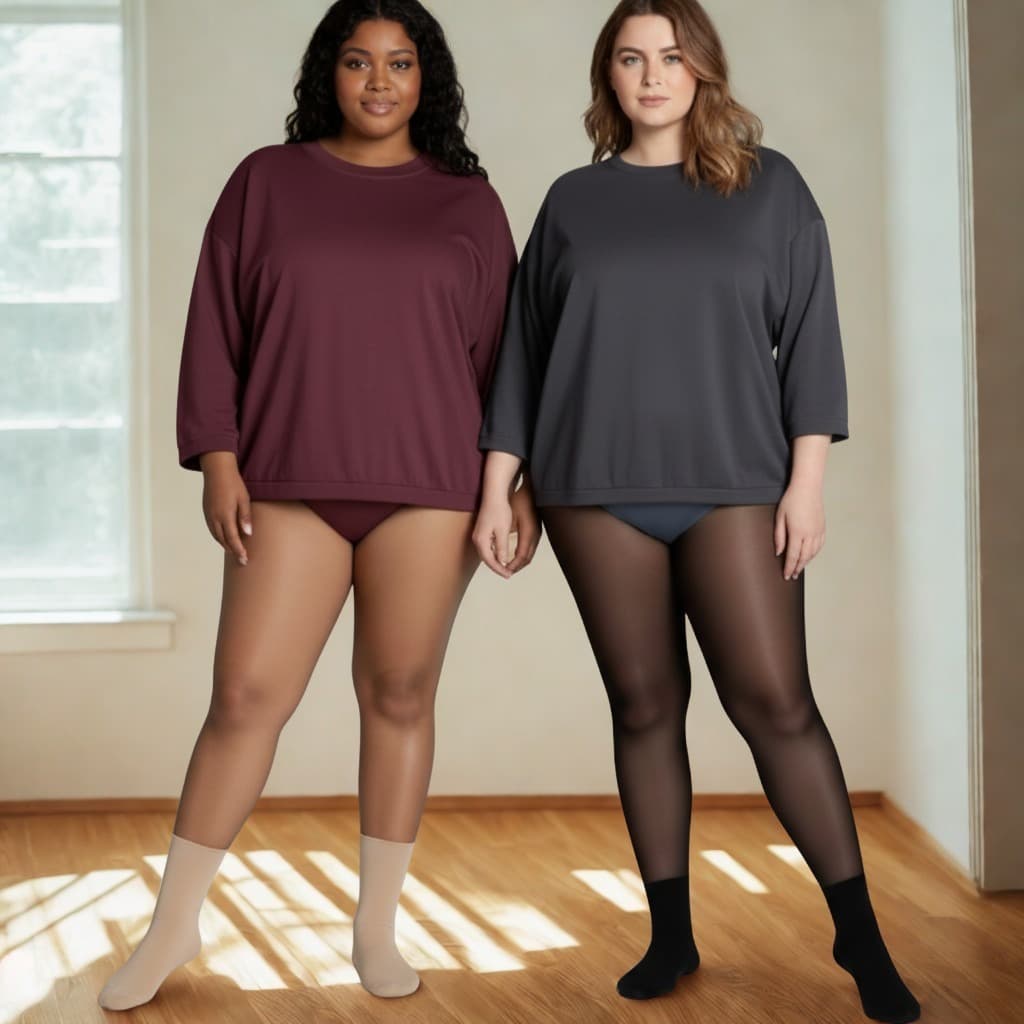 Meia Calça Plus Size Fio 70 Anticelulite | Veste do 42 ao 54 | Ultra Confortável