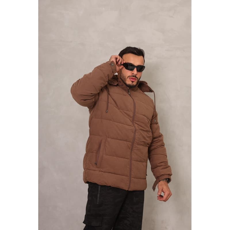 jaqueta bobojaco masculina toda forrada de pelinhos por dentro com capuz removível tendência