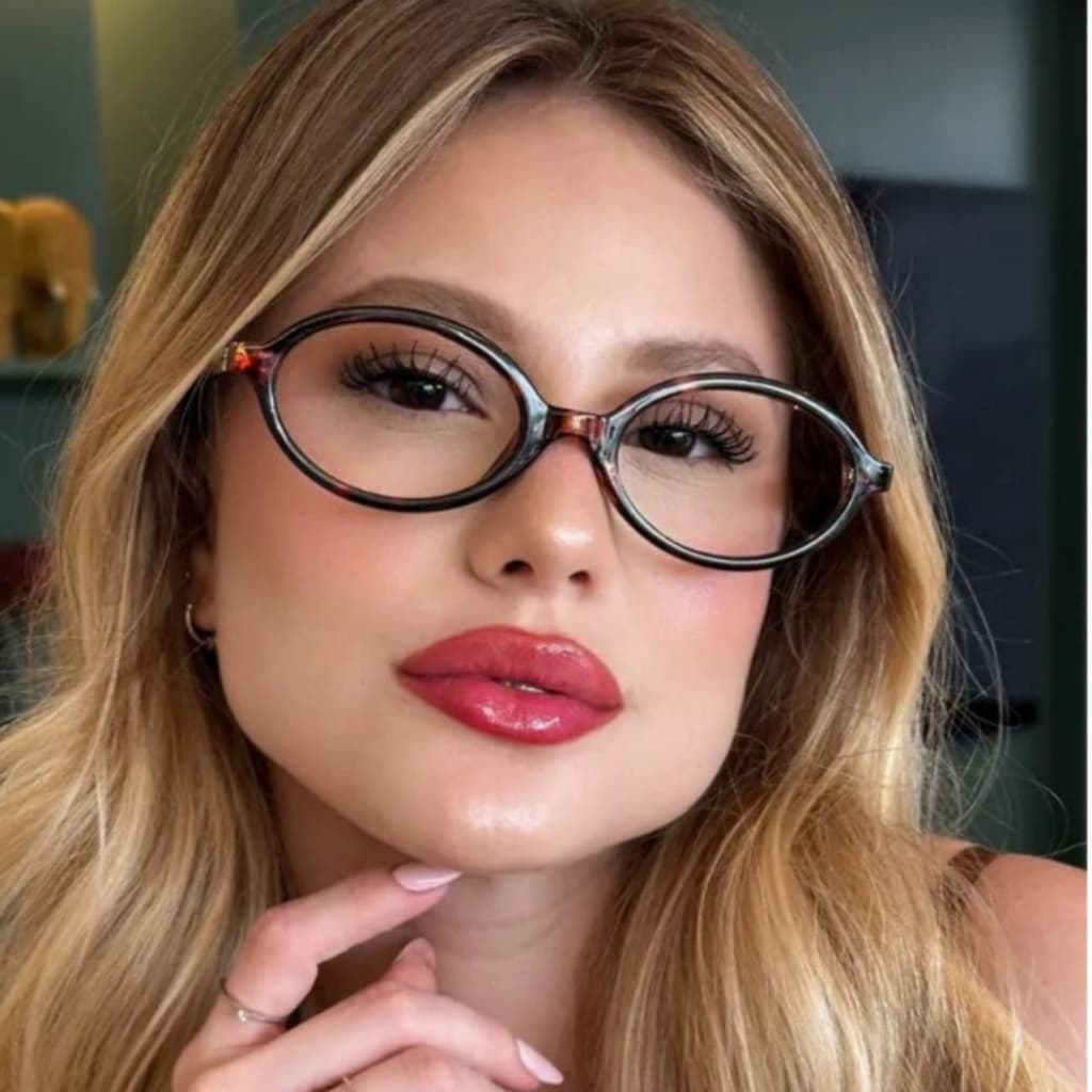 Óculos moda Y2K feminino miu Redondo retrô, padrão tartaruga, dobradiça metálica durável