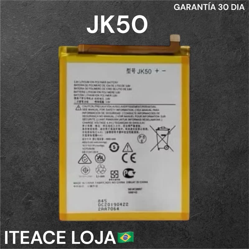 BAT COMPATIVAL G10 / G20 / G30 / E40 / G9 PLAY / E7 POWER / E7 PLUS (JK50) NOVA COM GARANTIA