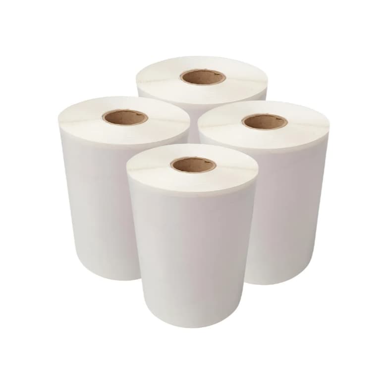4 Rolos(500 Etiquetas/Rolo) Etiqueta Térmica Adesiva 10x15 100x150 Serrilha Branco E-Commerce Não Usa Ribbon (2000Etq)