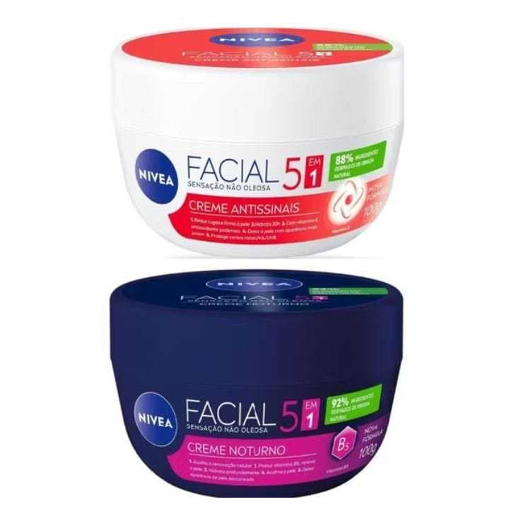 Kit Creme  Facial Antissinais 100g + Creme Facial Noturno 100g