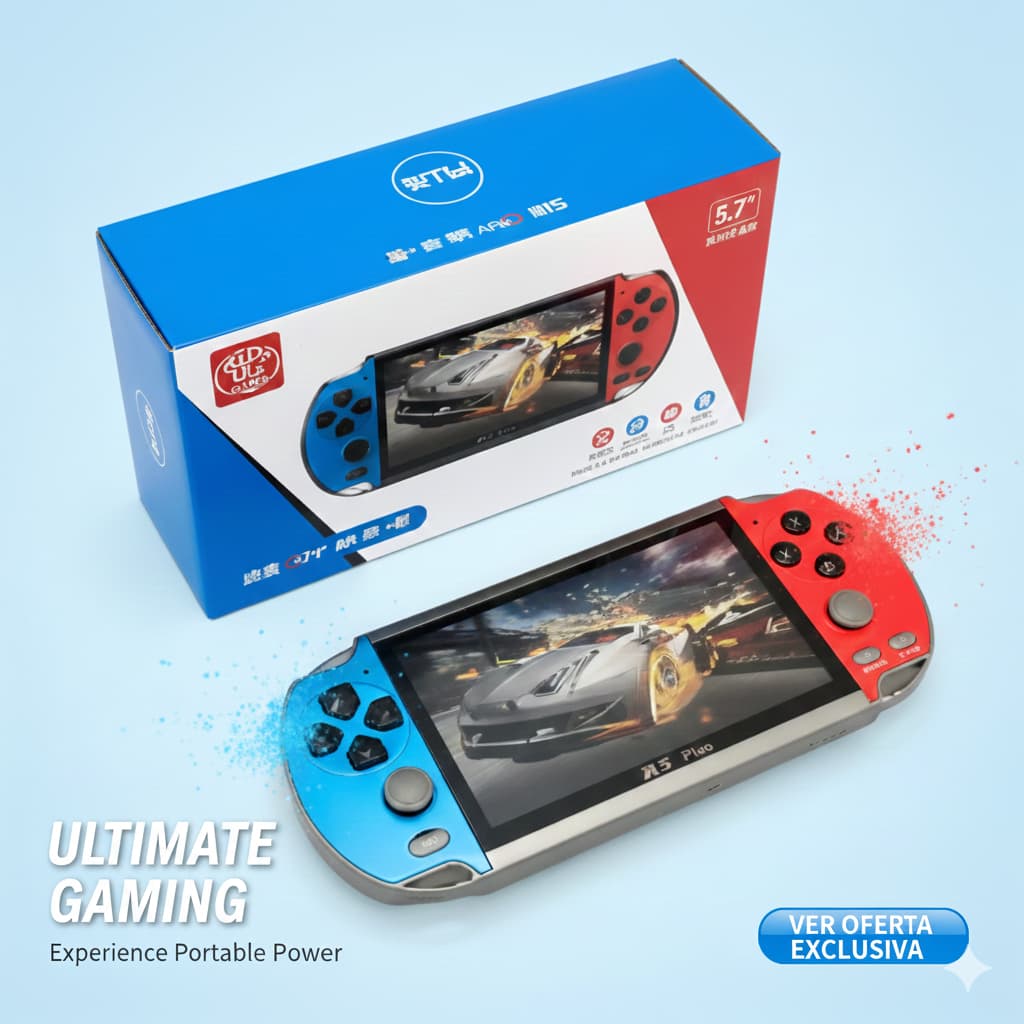 Console X7 Plus 5.1  Portátil • 10.000 Jogos • Super Tela HD