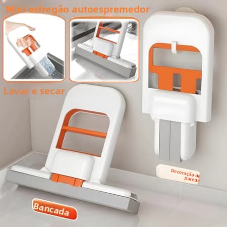 Mop de mesa multifuncional dobrável, mãos livres, para limpeza de mesas de centro e mesas em algodão