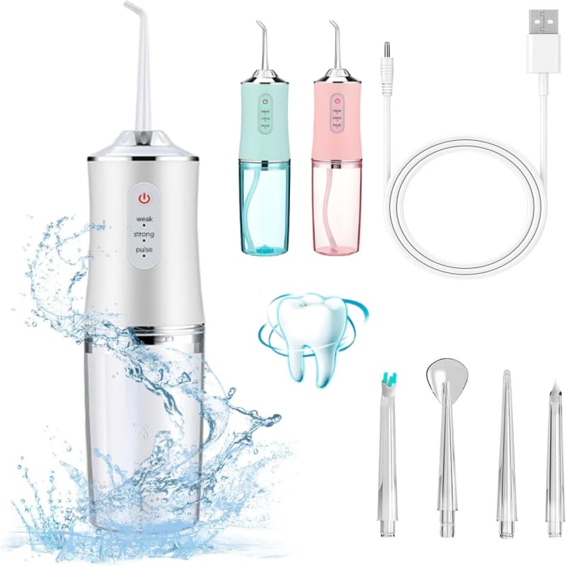 Irrigador Dental Oral Portátil Recarregável USB Promoção Limpeza Bocal Jato Forte