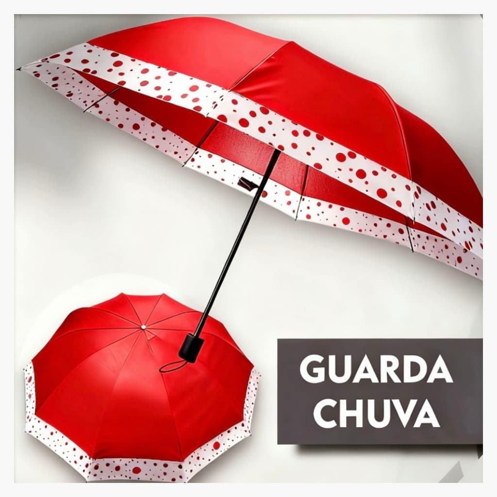 Guarda Chuva Grande 10Varetas Sombrinha reforçada Dobrável Abertura e fechamento manual Feminina chuva e sol  guarda sol