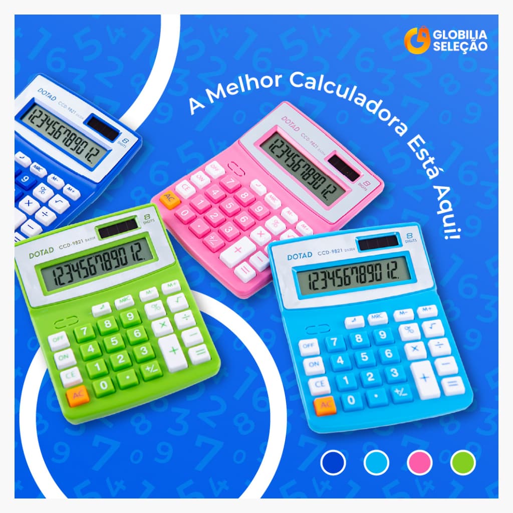 Calculadora De Tela Lcd De 8 Dígitos estudantes estacionário ferramentas exame calculadora de cores de rosa FCD9821