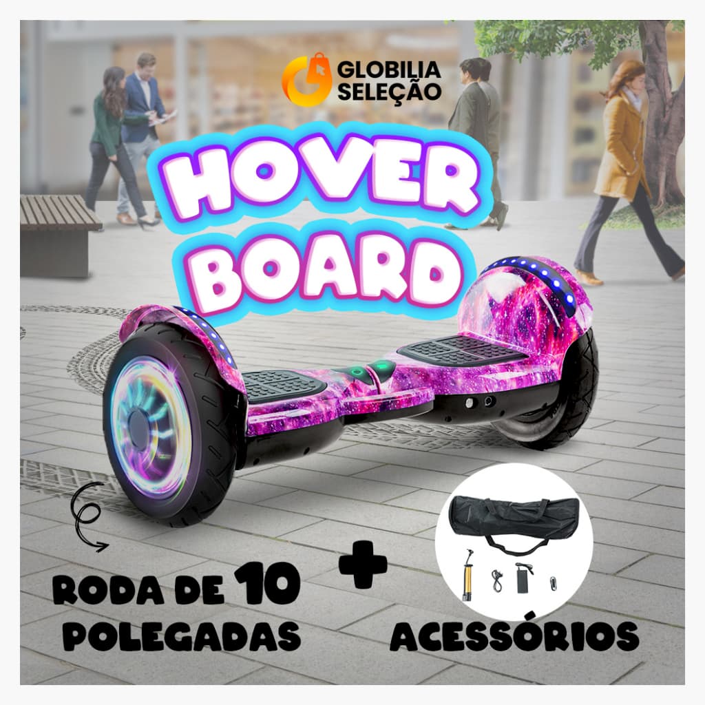 Hoverboard Overboard Infantil Adulto Skate Elétrico 10"Led Bluetooth Bateria De Grande Capacidade Motor Brushless HB100S