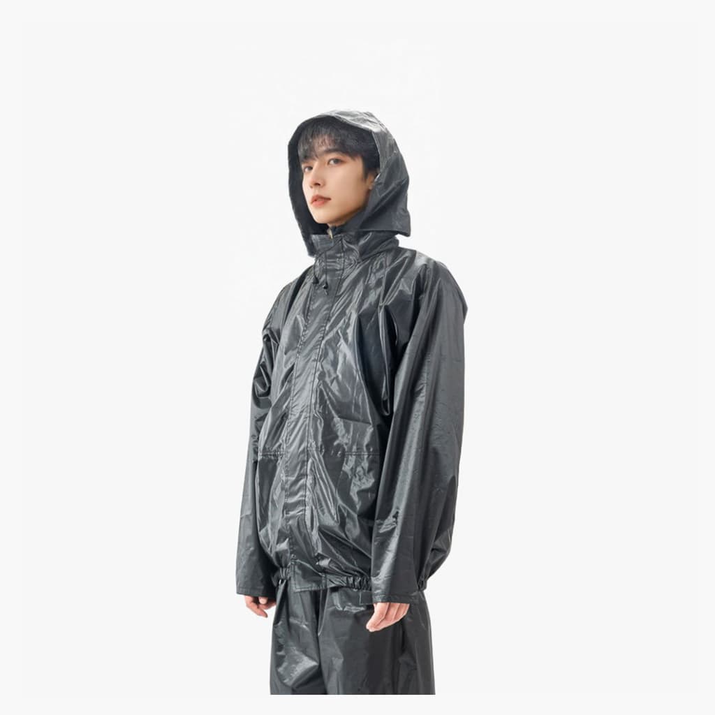 Capa de Chuva Conjunto Completo Para Motoqueiro Adulta Masculina Feminina Com Faixa De Sinalizao carol