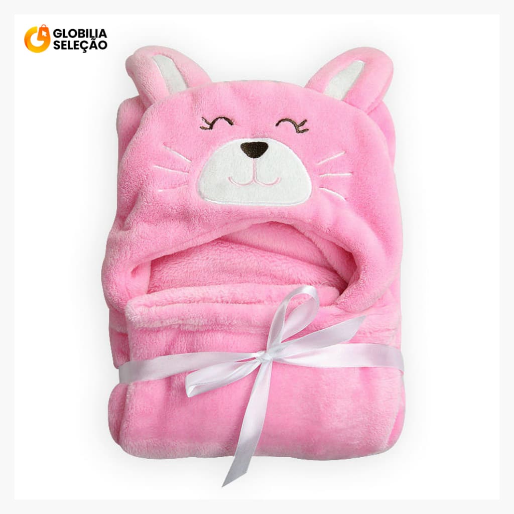 💓Toalha de Banho Bebê Felpuda Capuz Infantil Recém Nascido Com Orelhinha Menino e Menina --Lucienne Phillip