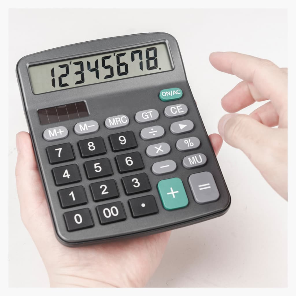 Calculadora Eletrônica Digital Telalcd de 12 dígitos com botões de silicone calculadora pequena de preto CCD9801