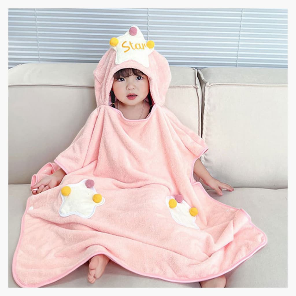 💓Toalha de Banho Bebê Toalha de Banho Infantil Vestível Absorventede Secagem Rápida para Crianças de Banho Super Macia