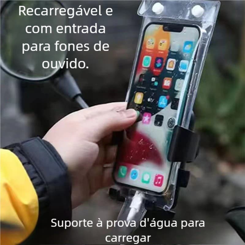Capa De Telefone Recarregável À Prova D'água Para Entrega-Bolsa Protetora Com Tela Sensível Ao Toque Bateria Integrada