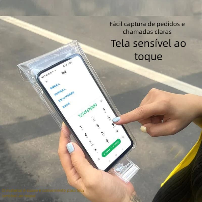 Capa Recarregável para Telefone - À Prova D'água Bolsa Protetora Bateria Integrada Tela Sensível