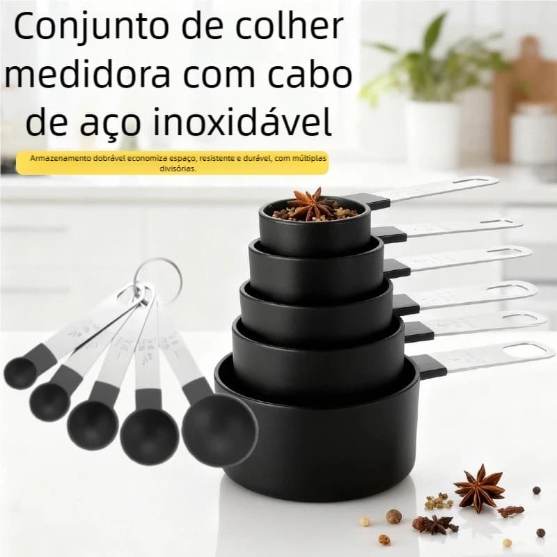 8 Pçs Colheres de Medição de Cozinha - Ideal para Café, Açúcar e Bolo (Ferramentas de Cozimento)