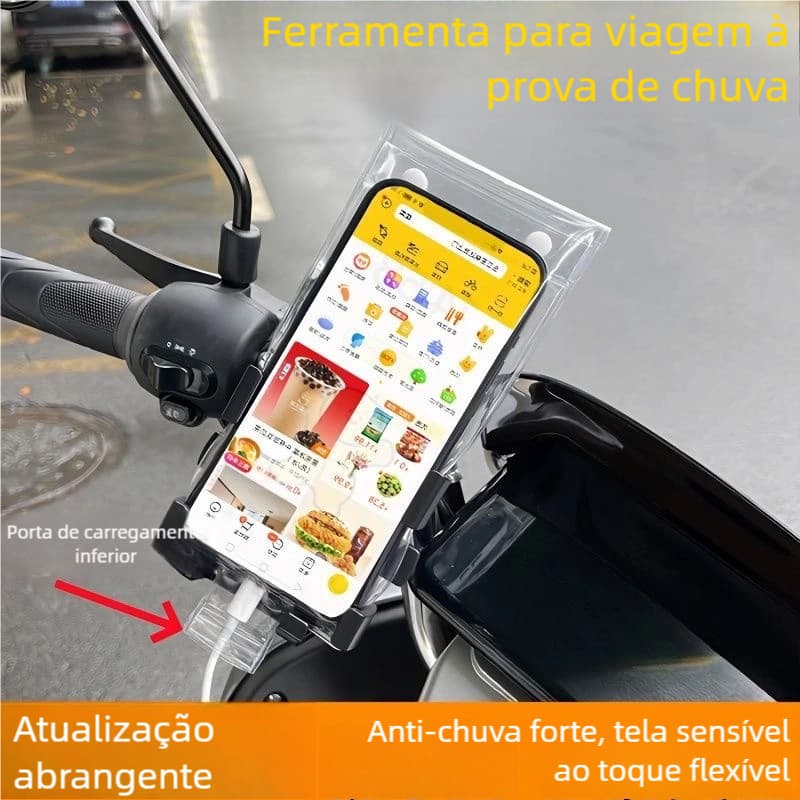 Bolsa Protetora de Telefone À Prova D'água - Recarregável com Bateria Integrada e Tela Sensível