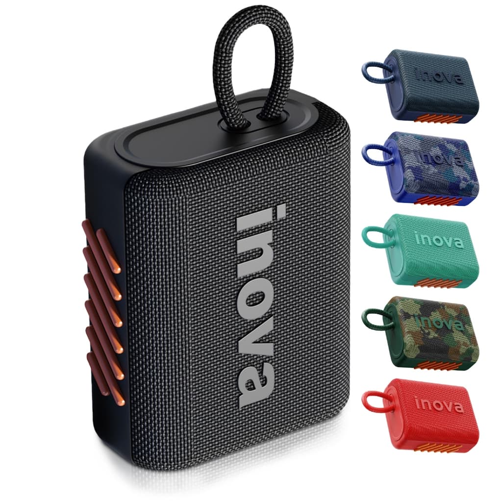 INOVA caixa de som bluetooth portátil  a prova d água Bluetooth 5.4 IP67 utonomia de Bateria de longa duração