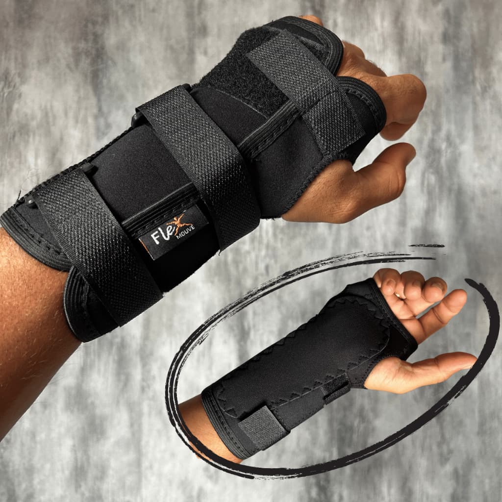 Munhequeira com Tala de punho ajustável bilateral pulso direito e esquerdo tensor ortese