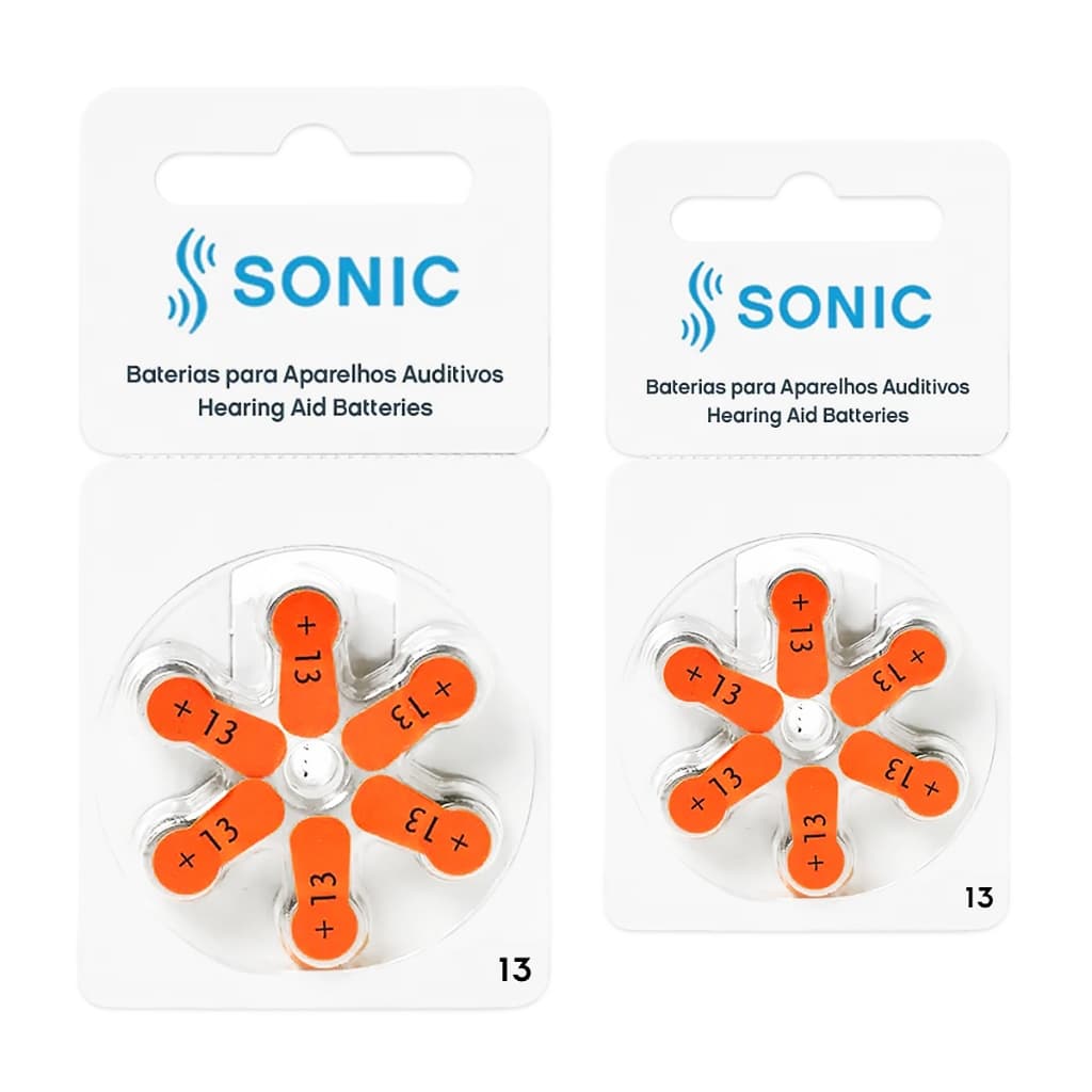 12 Pilhas Baterias Aparelho Auditivo 13 Pr48 - Sonic