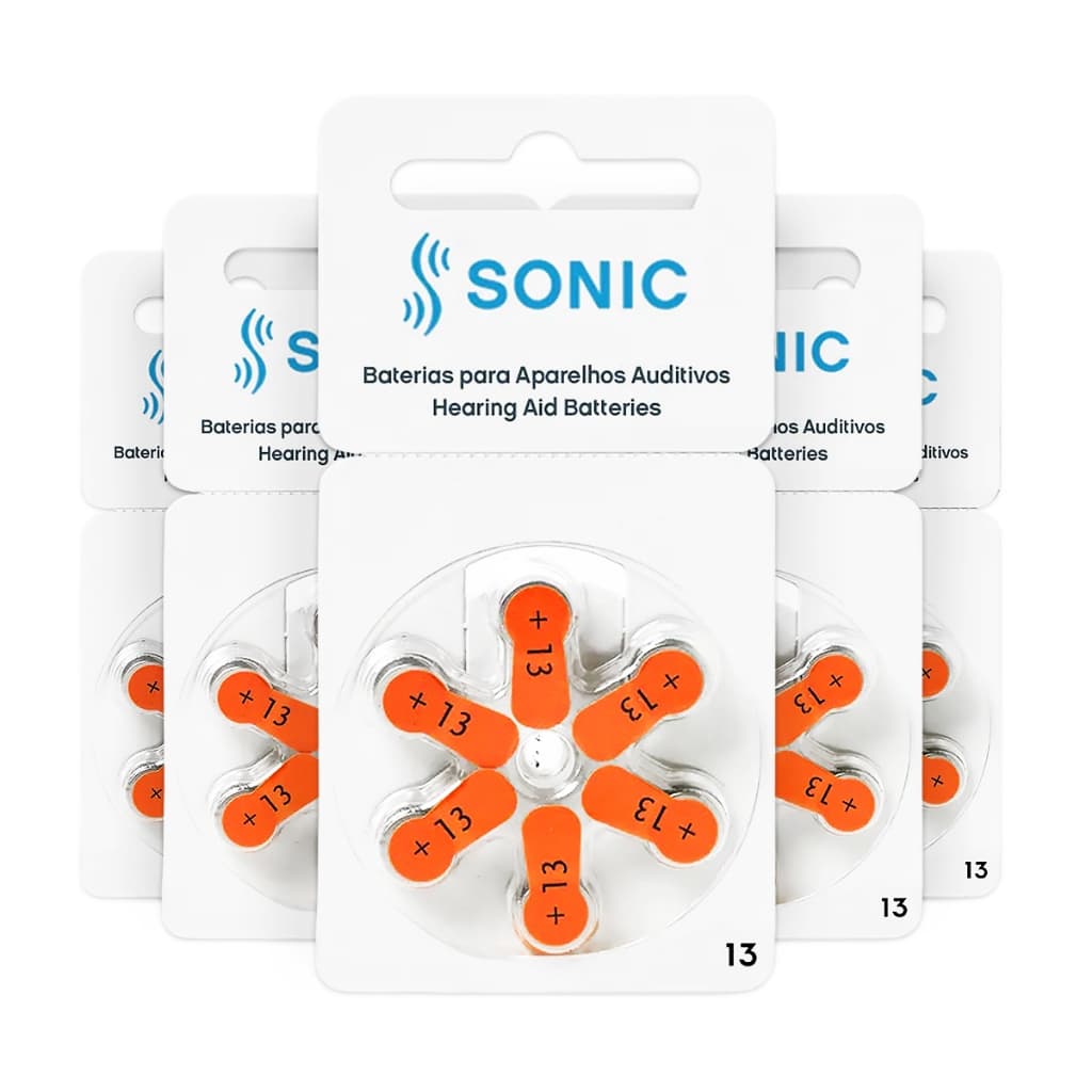 30 Pilhas Baterias Aparelho Auditivo 13 Pr48 - Sonic
