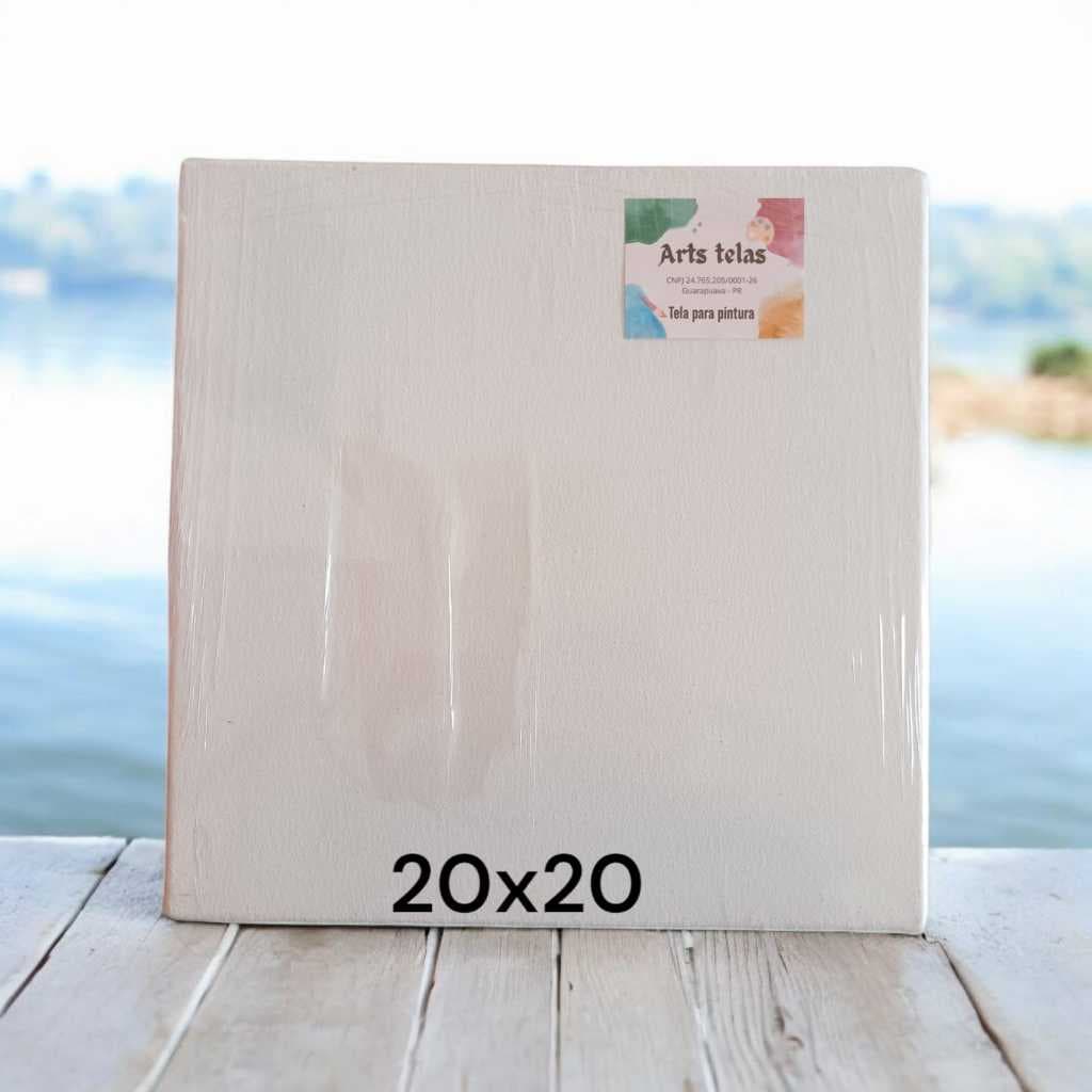 Tela para Pintura medindo 20x20 pacote com 5,10 e 20 unidades