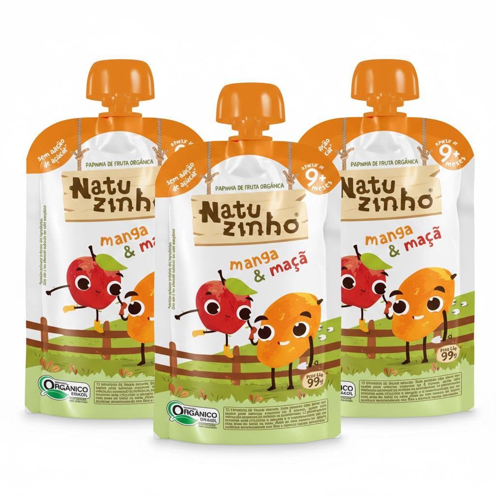 Papinha Orgânica Natuzinho - Manga & Maçã - +9Meses 99g