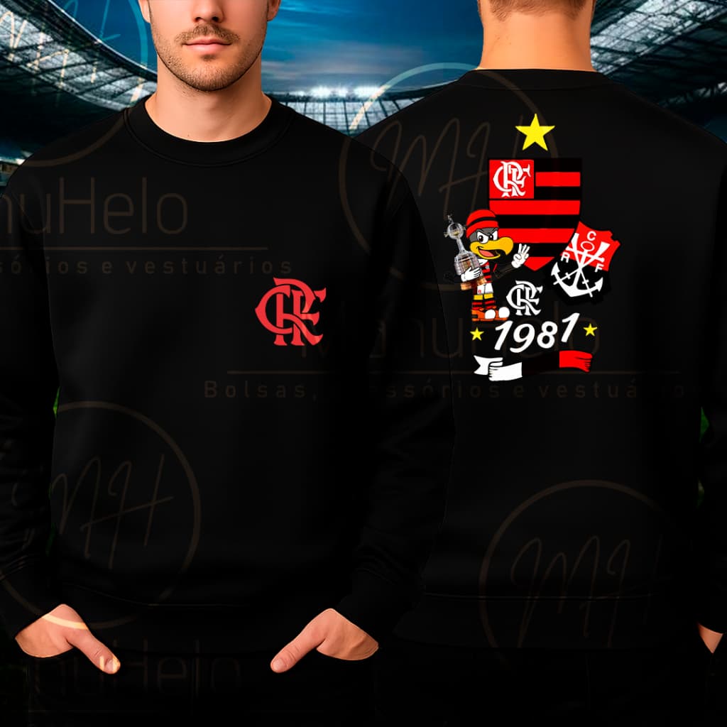 Moletom Careca  Futebol Estilosa Algodão P ao GG Blusa de Time Envio Imediato!