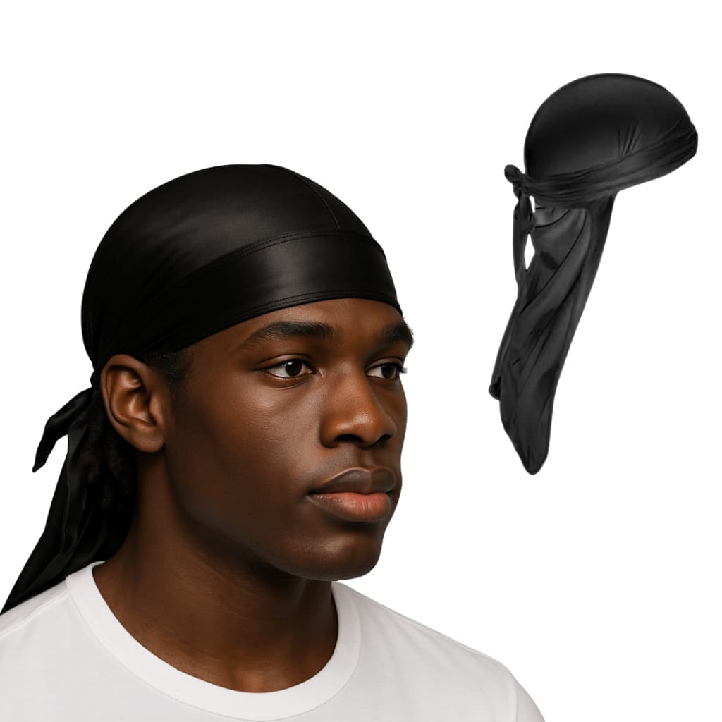Durag de Malha Unissex Bandana Waves Dread Lenço para Penteados Streetwear